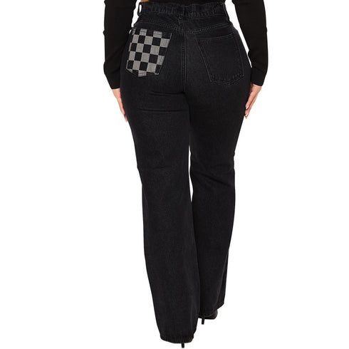 Women's Straight Pants Fashion Low Waisted Jeans